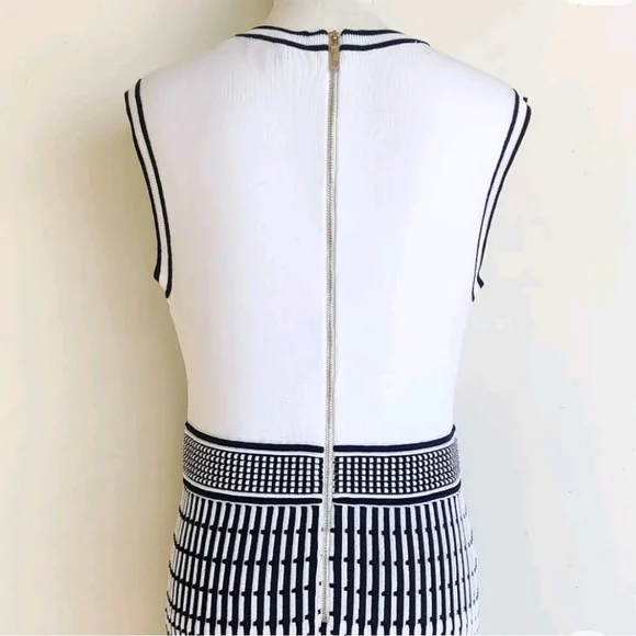 NWTCTed Baker US 16 white black cocktail STREACH Dress - Picture 7 of 15